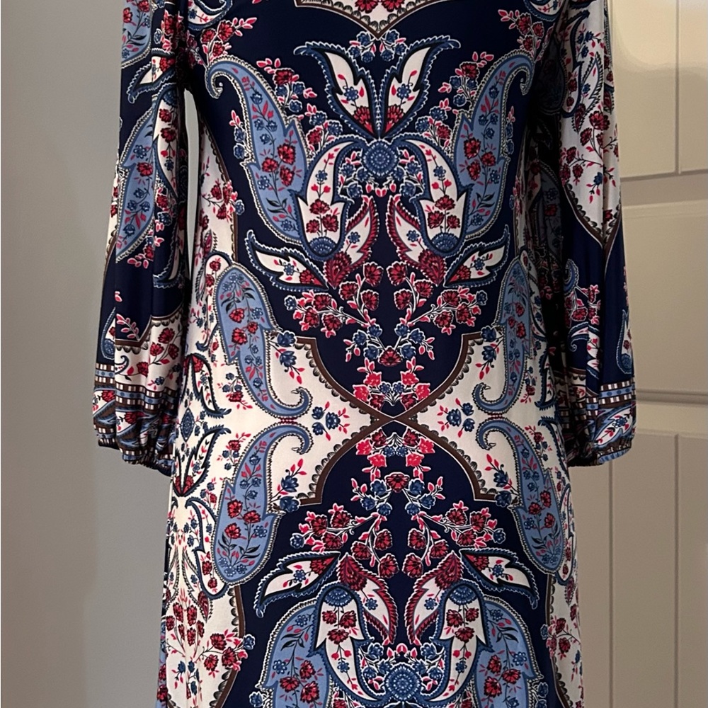 Chic Paisley 3/4 Sleeve Dress Small - Picture 6 of 12